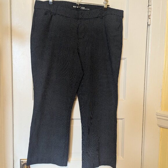 Old Navy Pixie Cropped Pants Black with White polka dots Size 18 - Picture 2 of 6
